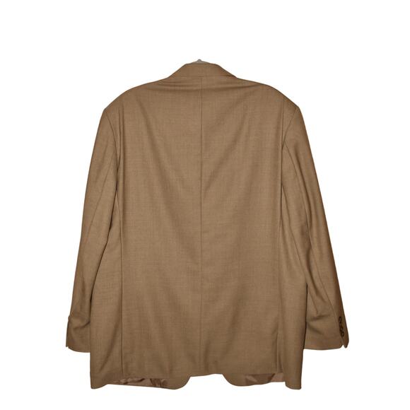 LAUREN RALPH LAUREN $295 Beige Wool 3-Button Blazer Jacket Men's 46R - Picture 2 of 6